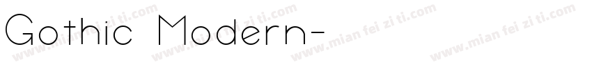 Gothic Modern字体转换